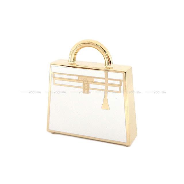 HERMES エルメス チャーム ペンダント トップ キュリオジテ ケリー キュリオシー 白(ホワイト) ゴールド金具 新品