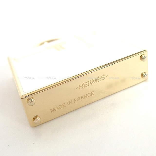 HERMES エルメス チャーム ペンダント トップ キュリオジテ ケリー キュリオシー 白(ホワイト) ゴールド金具 新品