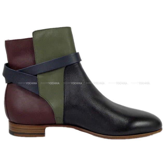 HERMES エルメス レディース ケリー ショート ブーツ "ネオ" #38 インディゴブル