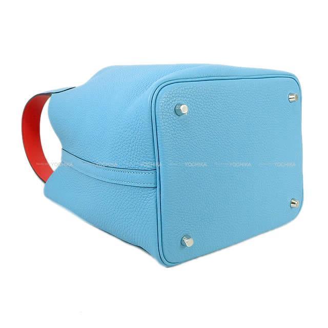 HERMES エルメス ハンドバッグ ピコタンロック エクラ 22 MM ブルーデゥノール