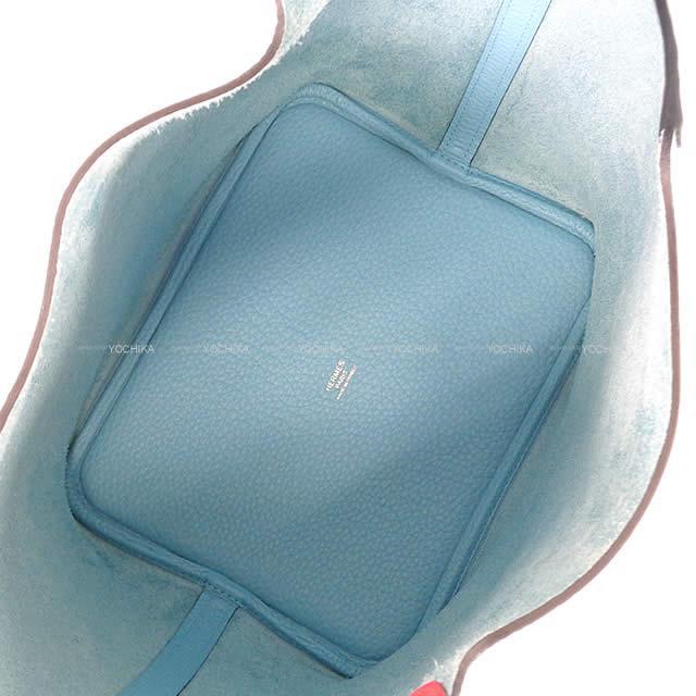 HERMES エルメス ハンドバッグ ピコタンロック エクラ 22 MM ブルーデゥノール