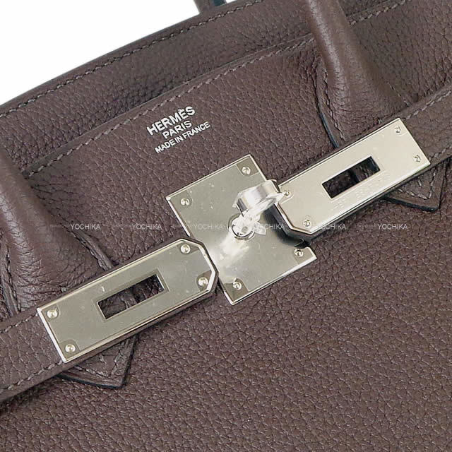 HERMES エルメス ハンドバッグ バーキン30 ショコラ トゴ シルバー金具 新品