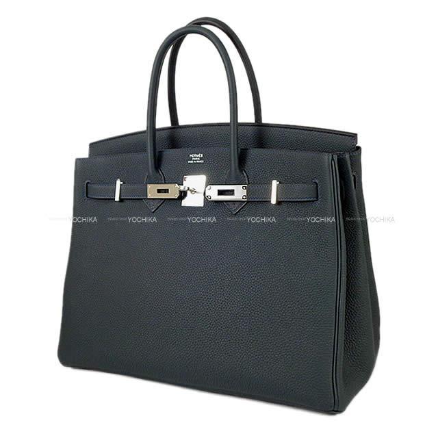HERMES エルメス ハンドバッグ バーキン35 ヴェールルソー トゴ シルバー金具 新品