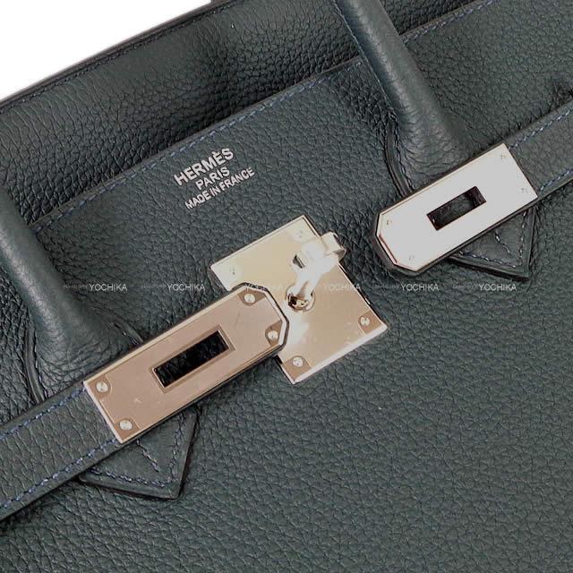 HERMES エルメス ハンドバッグ バーキン35 ヴェールルソー トゴ シルバー金具 新品
