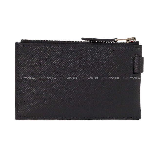HERMES エルメス カードケース ヴェルティージュ ミニ 黒(ブラック) エプソン シルバー金具 新品