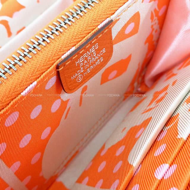 HERMES エルメス アザップ シルクイン コンパクト 財布 "Brides de Gala Fantome a pois