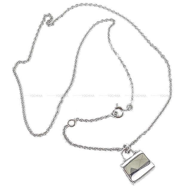 HERMES エルメス ペンダント ネックレス ダイヤ付き "アミュレット ケリー" PM シルバー Au750 新品未使用
