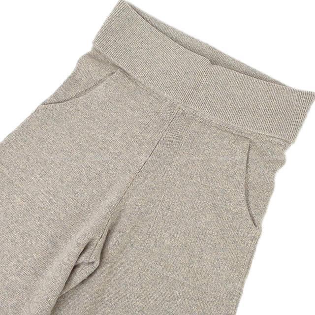 HERMES エルメス ジョギング ボトムス ニットパンツ #36 ベージュ カシミヤ100% 新品未使用
