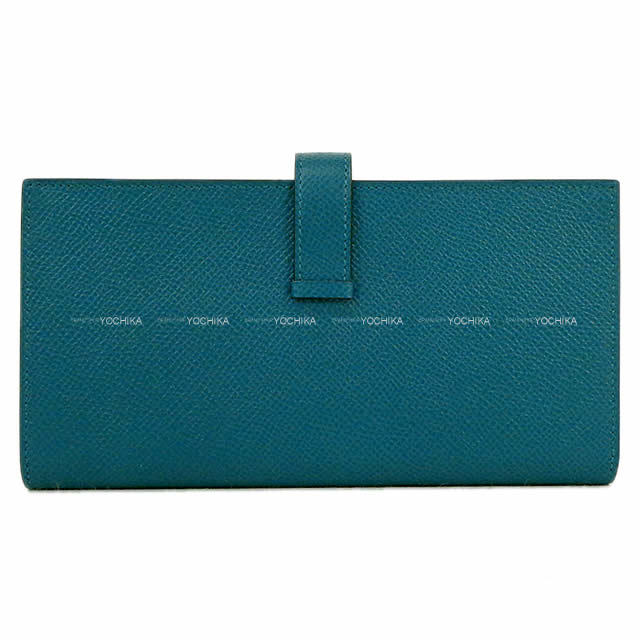 HERMES エルメス 長財布 ベアンスフレ ヴェルソ ヴェールボスフォールXディープブルー エプソン シルバー金具 新品