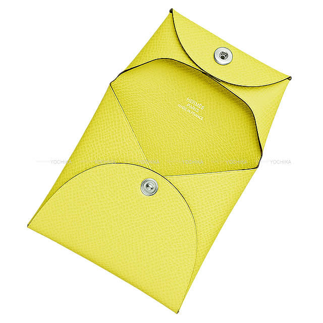 HERMES エルメス コインケース バスティア ライム エプソン シルバー金具 Y刻印 新品 HERMES エルメス コインケース バスティア ライム エプソン シルバー金具 Y刻印 新品
