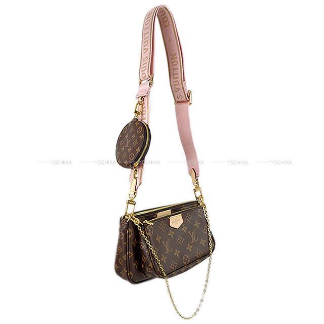 Louis Vuitton ルイ ヴィトン ショルダーバッグ ポーチ ミニ ポシェット アクセソワ ル ローズクレール モノグラム ゴールド金具 M 新品