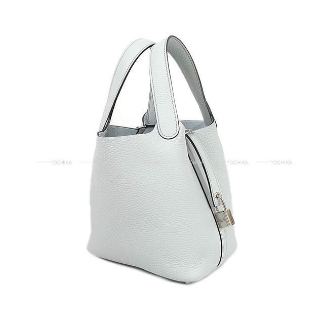 【美品 /Blue Atoll×Silver金具】HERMES ピコタンロック 18 PM エルメス HERMES ピコタンロックMM X刻印 (2016年製) ブルー