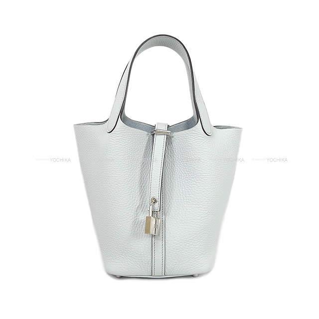 HERMES エルメス ハンドバッグ ピコタンロック 18 PM ブルーペール 