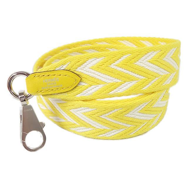 HERMES エルメス "バンドリエール サングル カヴァル ジグザグ 25mm" 70cm  トワル シルバー金具 新品
