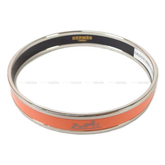 HERMES エルメス エナメル ブレスレット バングル  "フィン・カレーシュ" エナメルパラディウム シルバー金具 新品