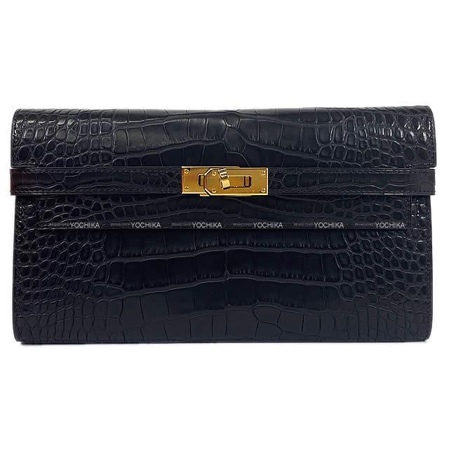 HERMES エルメス 長財布 ケリーウォレット ロング 黒(ブラック  