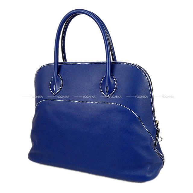 HERMES エルメス ボリードリラックス35 ブルーサフィール ヴォー