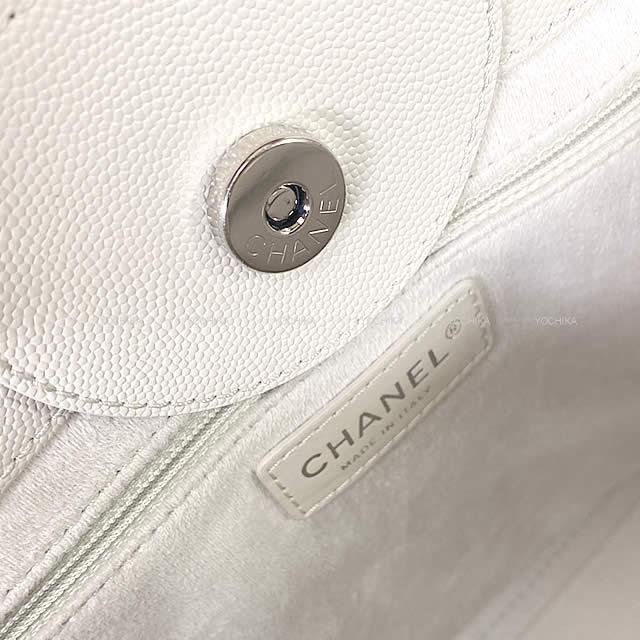 VINTAGE シャネル ドーヴィル ショッピングバッグ アイボリー CHANEL シャネル ドーヴィル ショッピングチェーン トートバッグ