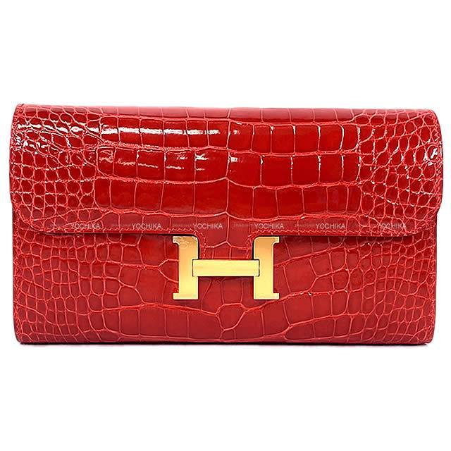 HERMES エルメス 財布 コンスタンスロング ルージュドクー  