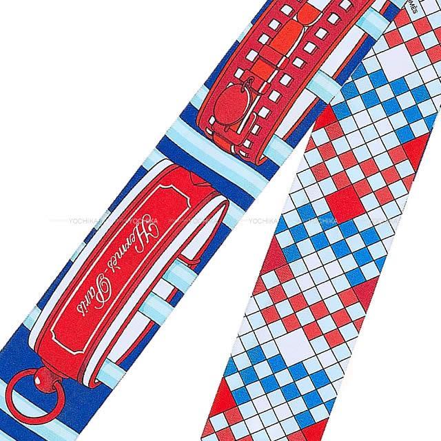 2020年春夏 新作 HERMES エルメス ツイリー スカーフ "コリエドシアン・リミックス" マリン/ルージュ 新品