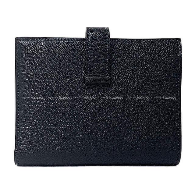 HERMES エルメス 財布 ベアンコンパクト 黒(ブラック) シェーブル ゴールド金具 新品