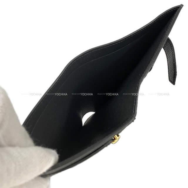 HERMES エルメス 財布 ベアンコンパクト 黒(ブラック) シェーブル ゴールド金具 新品