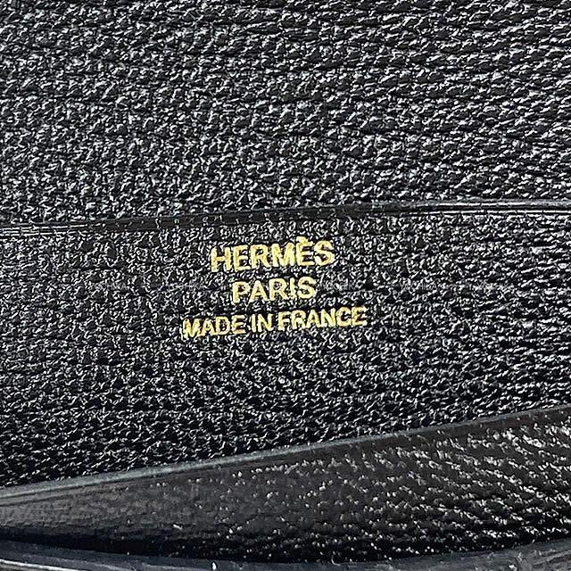 HERMES エルメス 財布 ベアンコンパクト 黒(ブラック) シェーブル ゴールド金具 新品