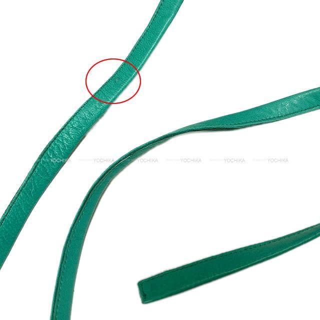 HERMES エルメス プティアッシュ レザー付 スカーフ "Esprit Ainou" ミント シルク 新品未使用