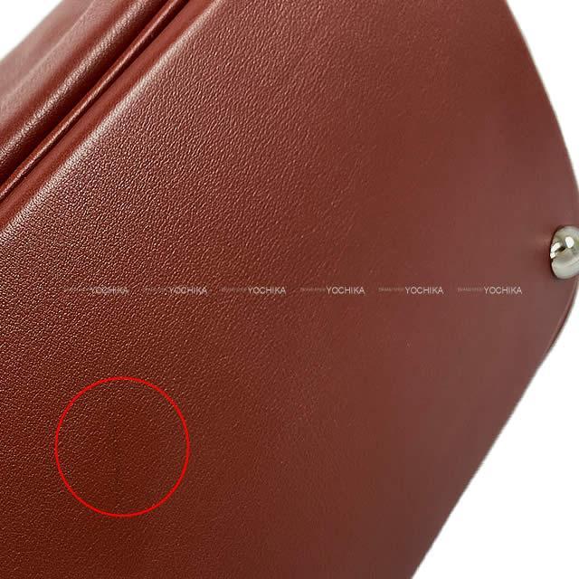 HERMES エルメス ボリードリラックス35 ルージュアッシュ ヴォー・シキム シルバー金具 新品未使用