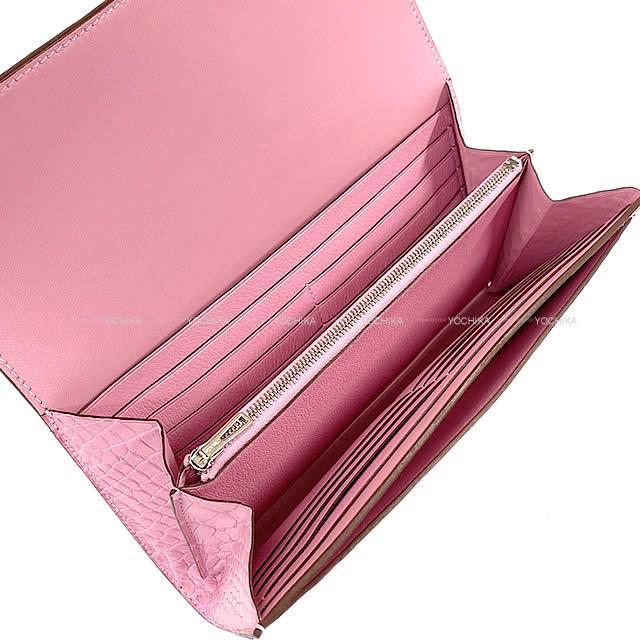 HERMES エルメス 財布 コンスタンスロング バブルガムピンク  