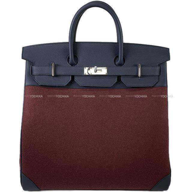 HERMES エルメス バッグ オータクロア 40 ブルーニュイ/ボルドー トゴ/フェルト シルバー金具 新品未使用