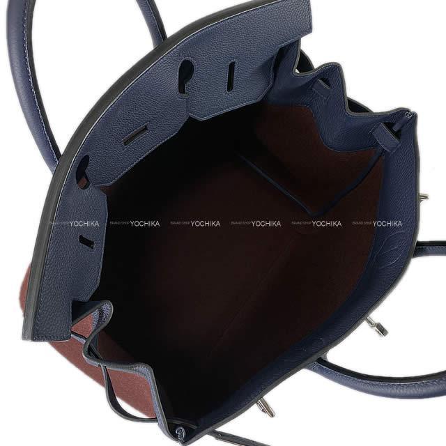 HERMES エルメス バッグ オータクロア 40 ブルーニュイ/ボルドー トゴ/フェルト シルバー金具 新品未使用