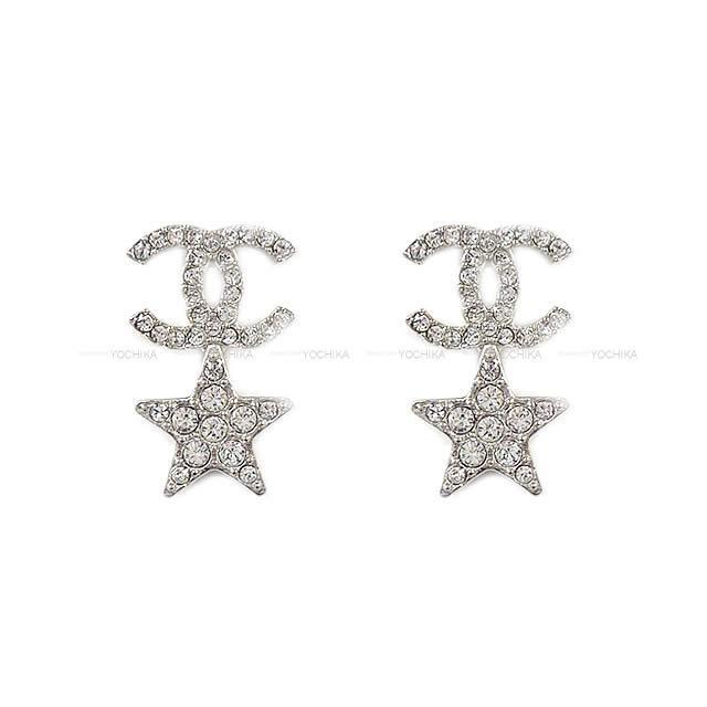 2020年 春夏 新作 CHANEL シャネル ラインストーン ココマーク スター ミニピアス AB3293 新品