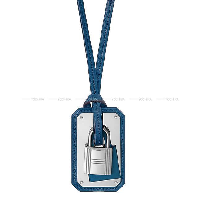 エルメス ペンダント ネックレス カデナ型 "O'Kelly オーケリー" GM ディープブルー スイフト 新品