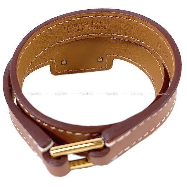 HERMES エルメス "O'Kelly オーケリー" ブレスレット ＃T2 ゴールド スイフト ゴールド金具 新品