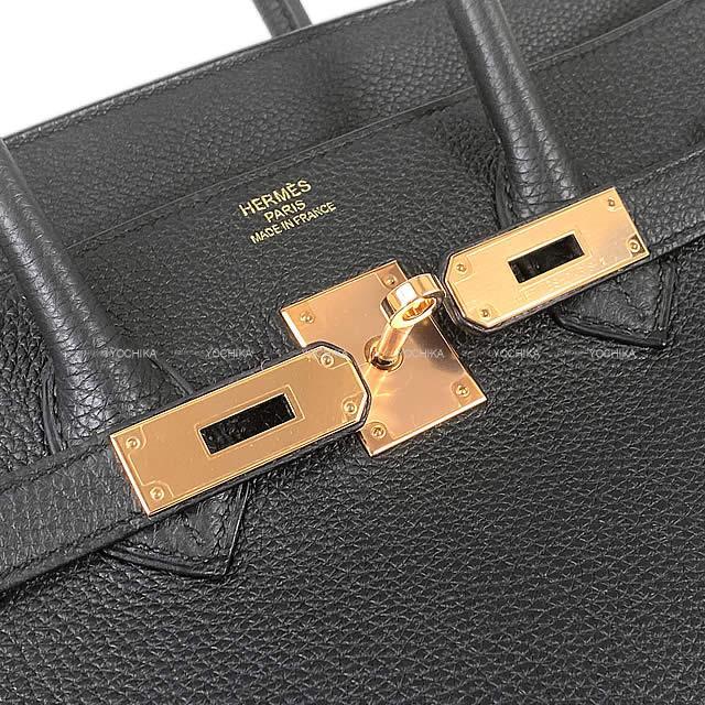 HERMES エルメス ハンドバッグ バーキン35 黒 トゴ ローズゴールド金具 新品未使用