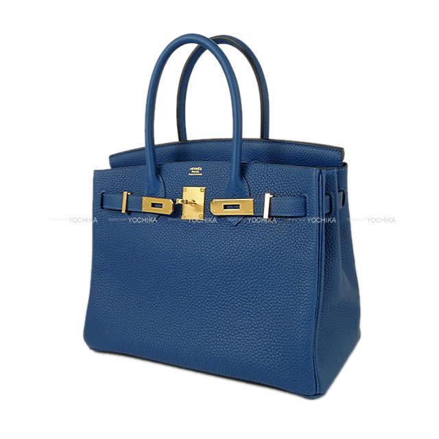 HERMES エルメス ハンドバッグ バーキン30 ディープブルー トゴ ゴールド金具 新品