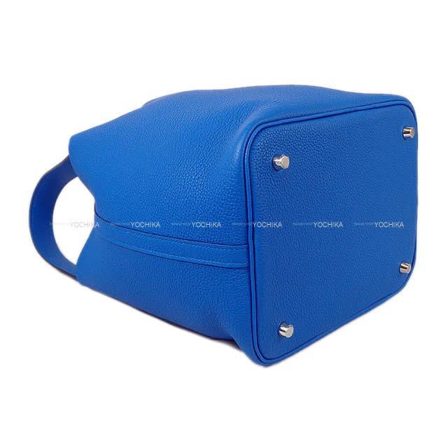 HERMES エルメス ピコタンロック 22 MM ブルーゼリージュ トリヨンモーリス シルバー金具 新品
