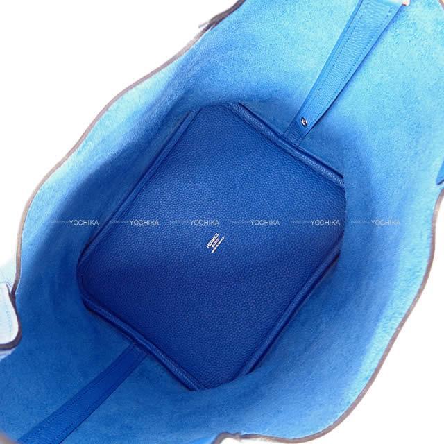 HERMES エルメス ピコタンロック 22 MM ブルーゼリージュ トリヨンモーリス シルバー金具 新品