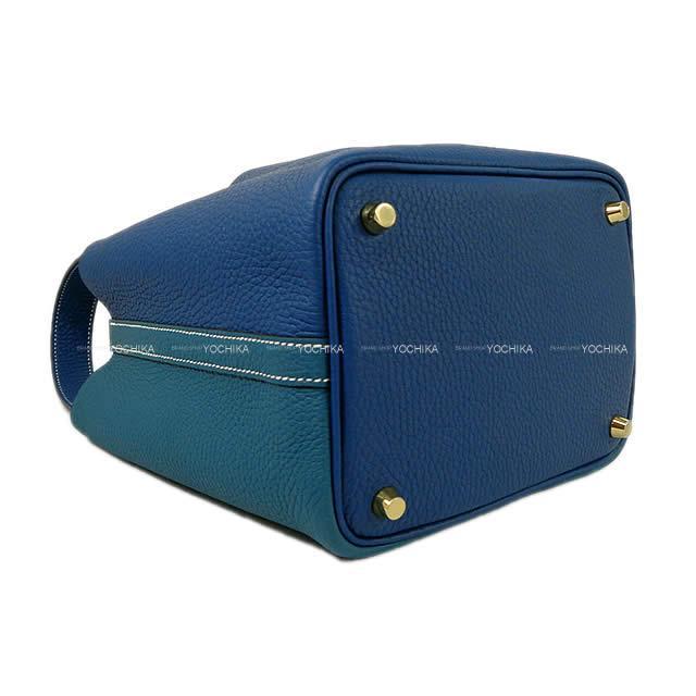 エルメス ハンドバッグ ピコタンロック 18 PM カザック ヴェールボスフォール/ディープブルー トリヨン 新品