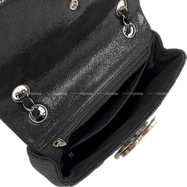 CHANEL シャネル ミニマトラッセ20 ラインストーン ココマーク チェーンバッグ 黒 ゴートスキン A65021 展示新品