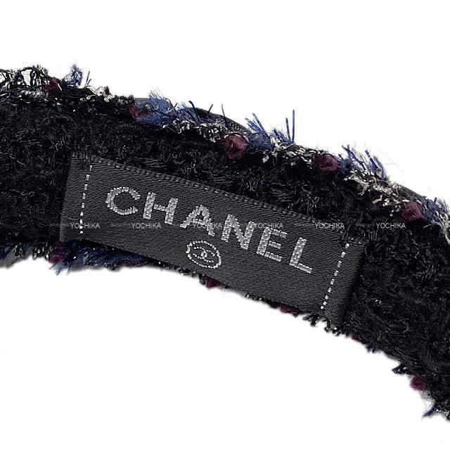 CHANEL シャネル ココマーク ツィード リボン ファー イヤーマフラー 耳あて 14B 黒  新品未使用