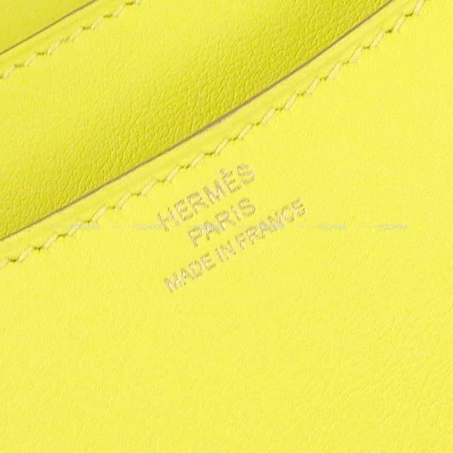 HERMES エルメス ショルダーバッグ コンスタンス3 ミニ 18 ライム スイフト ローズゴールド金具 新品