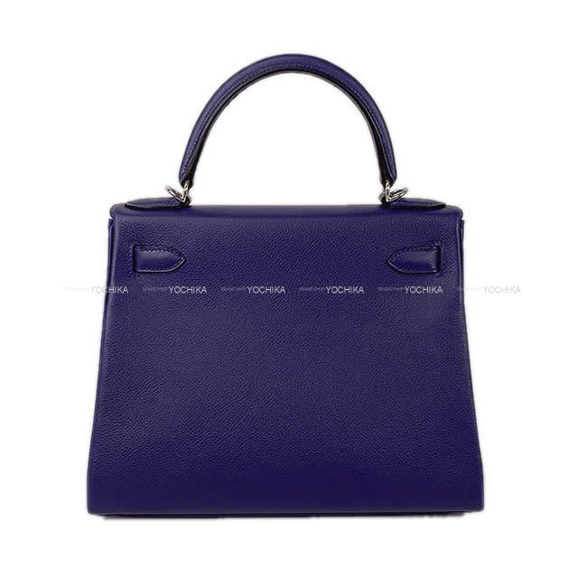 HERMES エルメス ハンドバッグ ケリー28 内縫い ヴェルソ ブルーインク