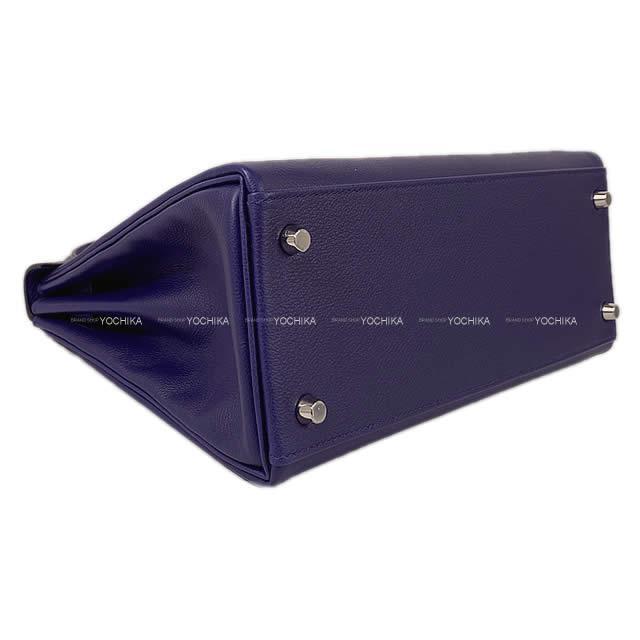 HERMES エルメス ハンドバッグ ケリー28 内縫い ヴェルソ ブルーインク(ブルーアンクル)/マグノリア 新品