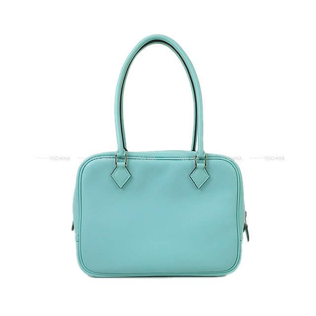HERMES エルメス ハンドバッグ ミニ プリュム 20 ブルーアトール  