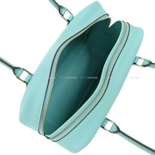 HERMES エルメス ハンドバッグ ミニ プリュム 20 ブルーアトール スイフト シルバー金具 新品未使用