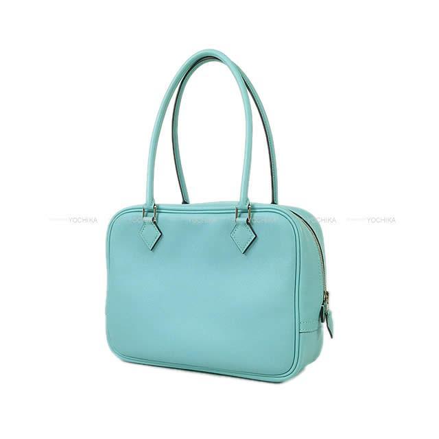 HERMES エルメス ハンドバッグ ミニ プリュム 20 ブルーアトール スイフト シルバー金具 新品未使用