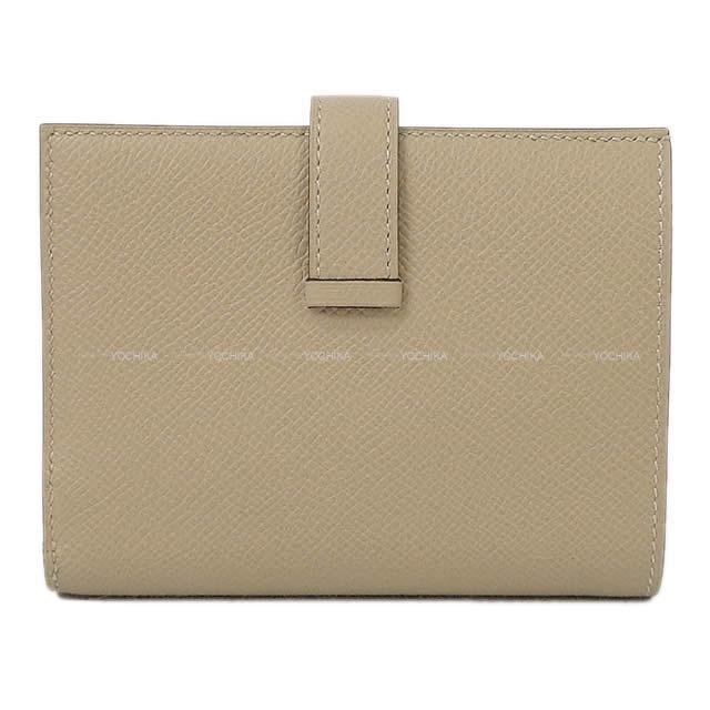 HERMES エルメス 財布 ベアンコンパクト トレンチ エプソン シルバー金具 新品未使用