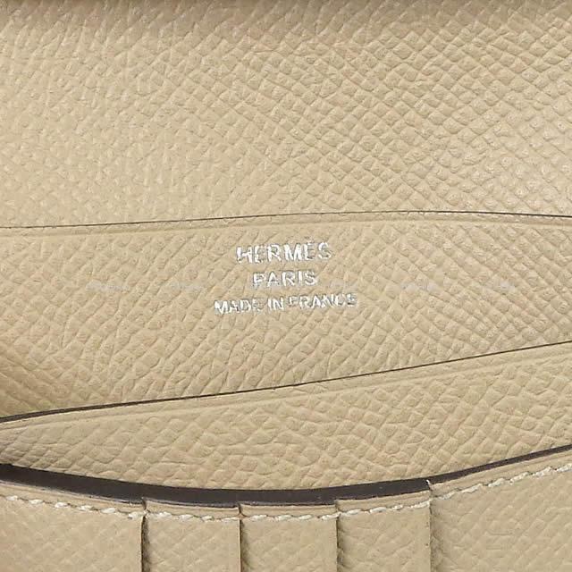 HERMES エルメス 財布 ベアンコンパクト トレンチ エプソン シルバー金具 新品未使用